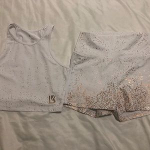 Buffbunny Rose Gold Aurora Crop Top and Shorts